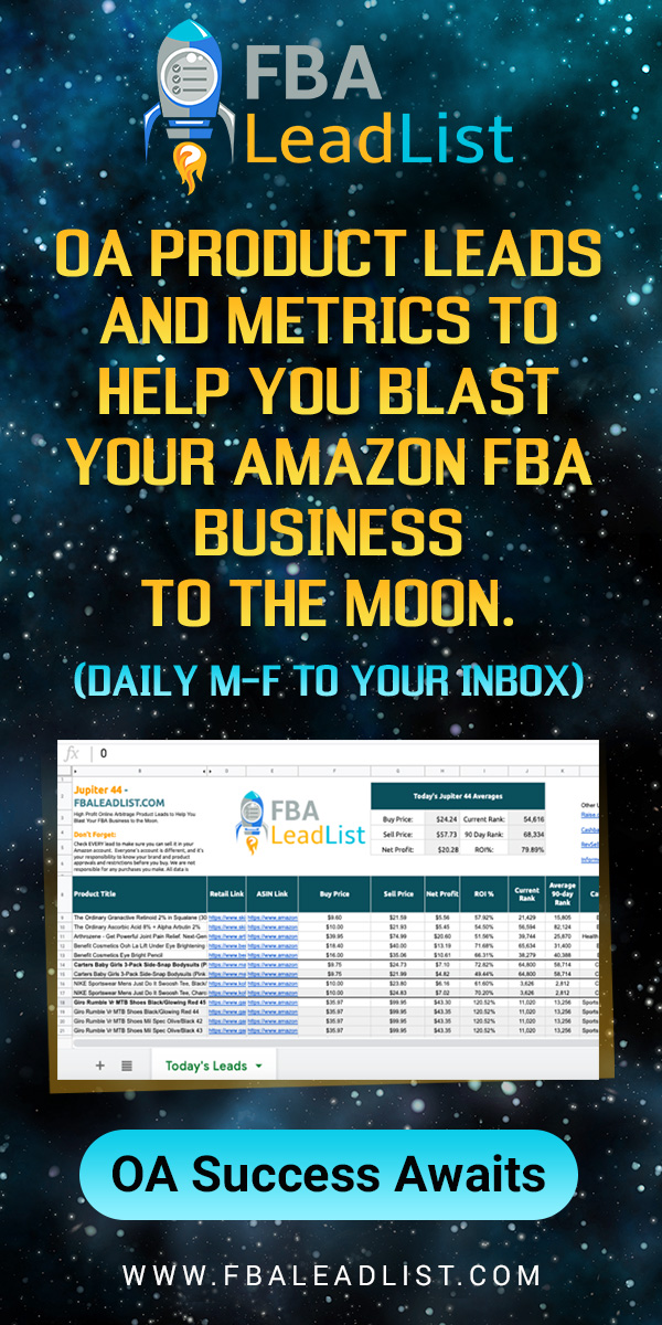 FBA Lead List - Online Arbitrage - Sellerspaceship.com